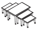 Bakery tables & bins - bakery store displays