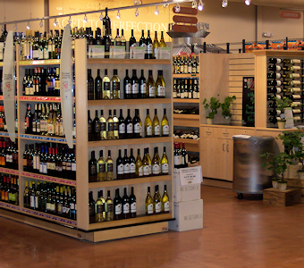 Wine store display deals