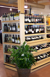 Wine display islands - wine display fixtures