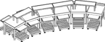 Produce tables & carts - retail store display fixtures