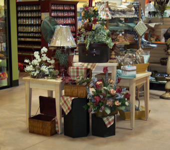 grocery store fixtures and tables