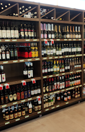 Wine display walls - wine display store fixtures